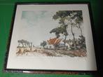gesigneerde ets roger hebbelinck, Antiek en Kunst, Ophalen of Verzenden