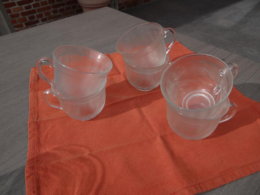 Tasses à café en verre 6 pièces, Collections, Verres & Petits Verres, Utilisé, Autres types, Enlèvement ou Envoi