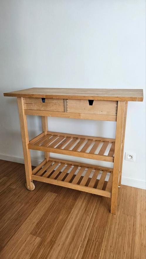 FÖRHÖJA Desserte, bouleau, 100x43 , Huis en Inrichting, Tafels | Sidetables, Glas
