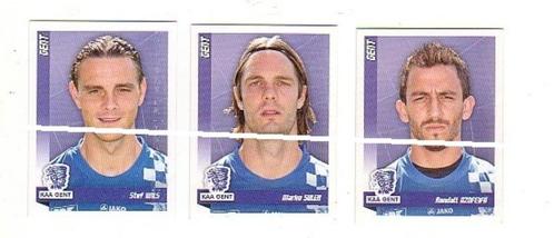 Panini Football 2011 Gent / 3 stickers, Verzamelen, Sportartikelen en Voetbal, Zo goed als nieuw, Poster, Plaatje of Sticker, Verzenden