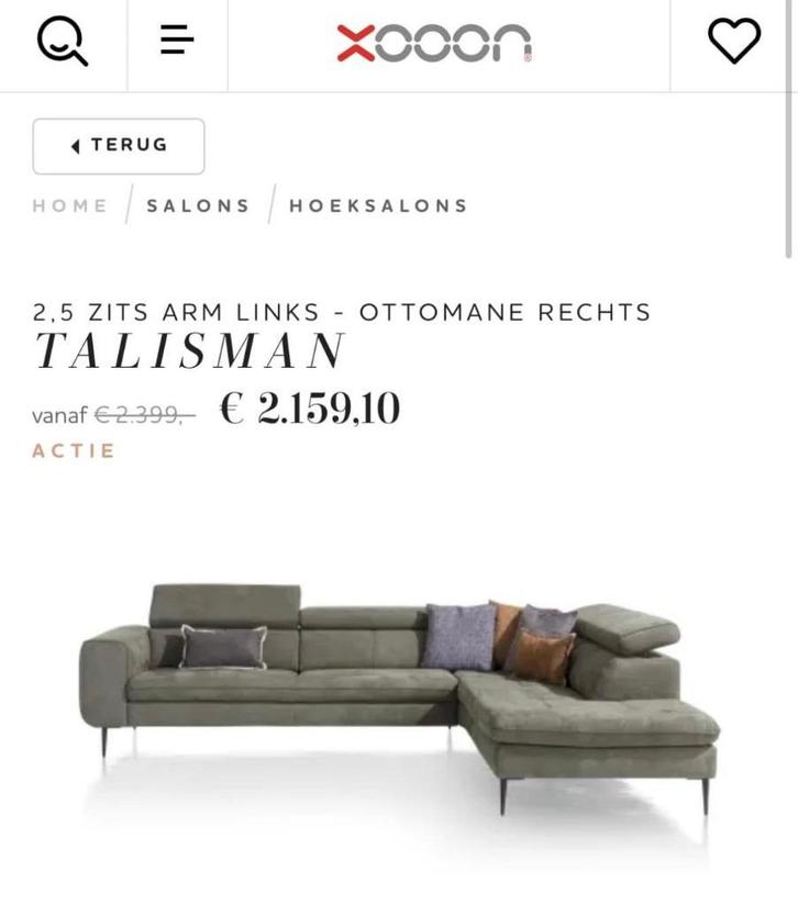 TE KOOP –Zetel, Huis en Inrichting, Zetels | Zetels, Gebruikt, Rechte bank, Vierpersoons of meer, Ophalen