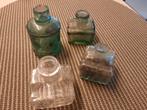 inktpot 4 stuks glas vintage, Ophalen of Verzenden