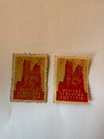 Set 2 Belgische stickers PAX 1945 veritas libertas justitia, Postzegels en Munten, Postzegels | Europa | België, Ophalen of Verzenden