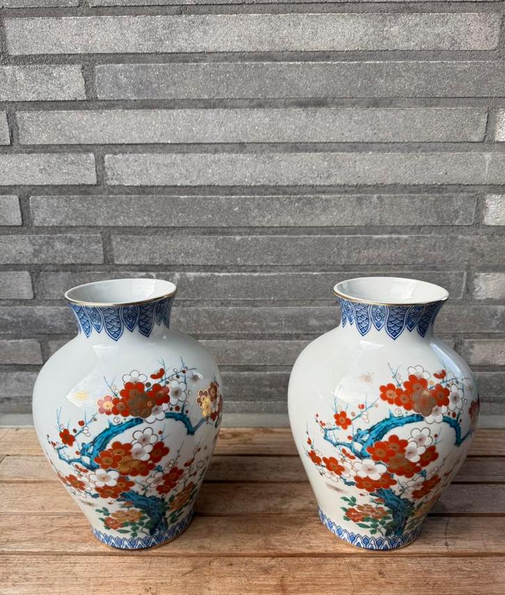 2 Japanse Vazen Kersenbloesem Sato Gordon, Antiquités & Art, Antiquités | Vases, Enlèvement
