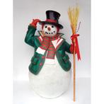 Snowman with broom – Sneeuwpop Hoogte 193 cm, Ophalen, Nieuw