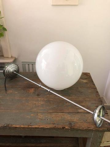 AUTHENTIEKE LAMP HANGLAMP GLAS BOL MET CHROOM beschikbaar voor biedingen