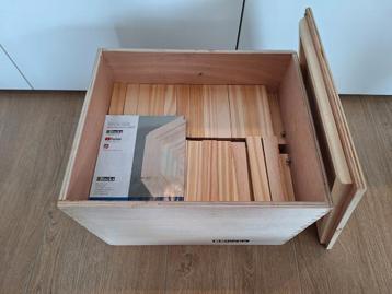 Houten kist met Bblocks 500 stuks (nieuwstaat!) beschikbaar voor biedingen