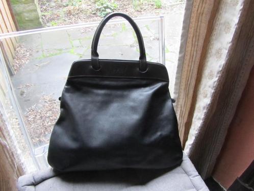 DELVAUX Two zwarte tas met logo, Handtassen en Accessoires, Tassen | Damestassen, Overige kleuren, Verzenden