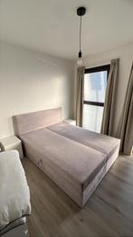 Boxspring grey suede 160x200, Huis en Inrichting, Slaapkamer | Boxsprings, Ophalen of Verzenden, Grijs