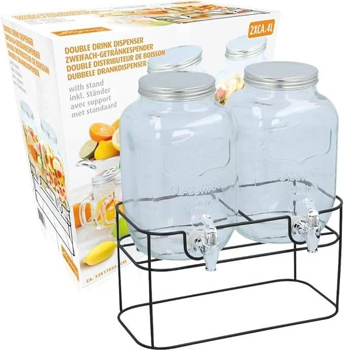 Distributeur de boisson double | 4x2L | LIVRAISON GRATUITE, Neuf, -, -, Cuisine elegance