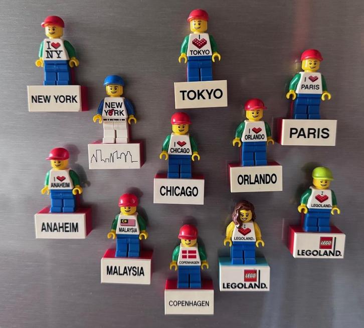 lot van 11 exclusieve Lego minifiguur magneten, Kinderen en Baby's, Speelgoed | Duplo en Lego, Zo goed als nieuw, Lego, Losse stenen
