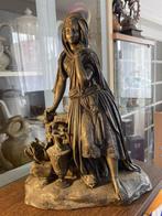 19e eeuw Frans kunstwerk van Rebecca bij de bron 1870 7,5kg, Antiek en Kunst, Antiek | Brons en Koper, Ophalen of Verzenden, Brons