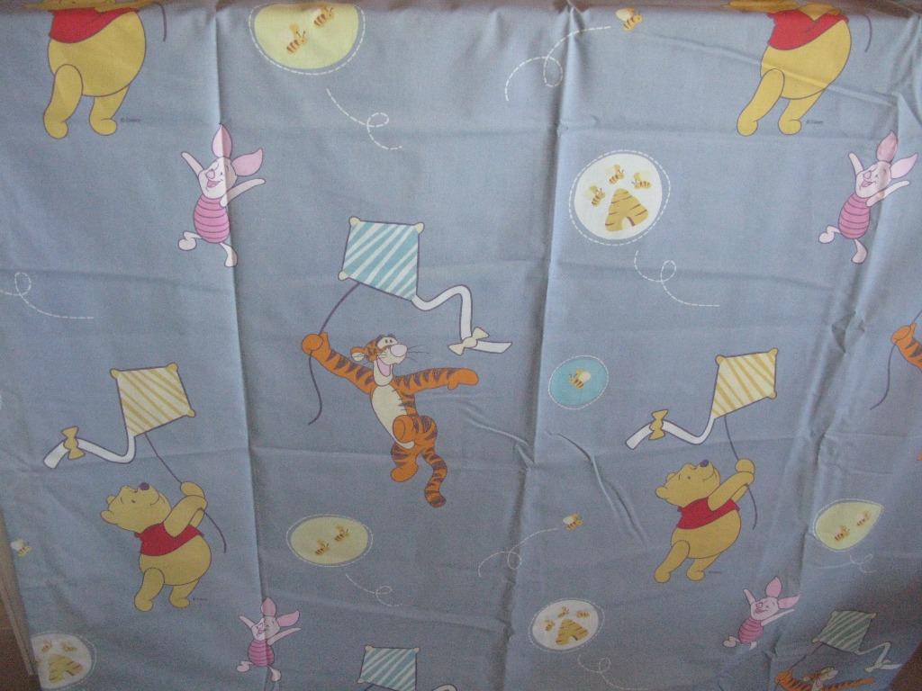 Blauwe Winnie de Pooh gordijnen, Ophalen of Verzenden, Gebruikt, Gordijnen of Lamellen