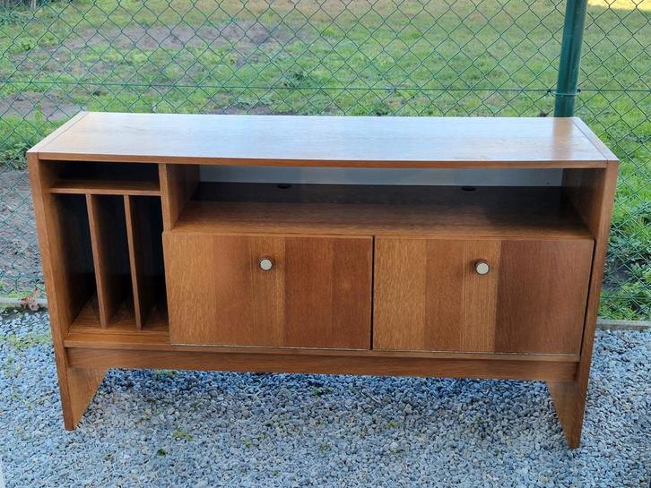 Mid century lowboard platenkast voor vinylliefhebbers , retr, Huis en Inrichting, Kasten | Dressoirs, Gebruikt, 100 tot 150 cm