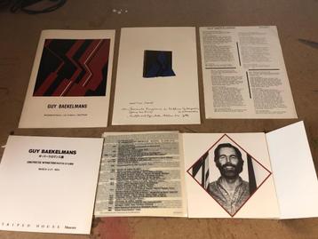 Guy Baekelmans - artistiek dossier - 1982 beschikbaar voor biedingen