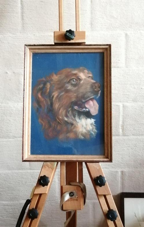 antiek schilderij hond, Antiek en Kunst, Curiosa en Brocante, Ophalen