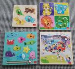 3 houten puzzels + magneetpuzzel Goula, Kinderen en Baby's, Ophalen of Verzenden, Gebruikt