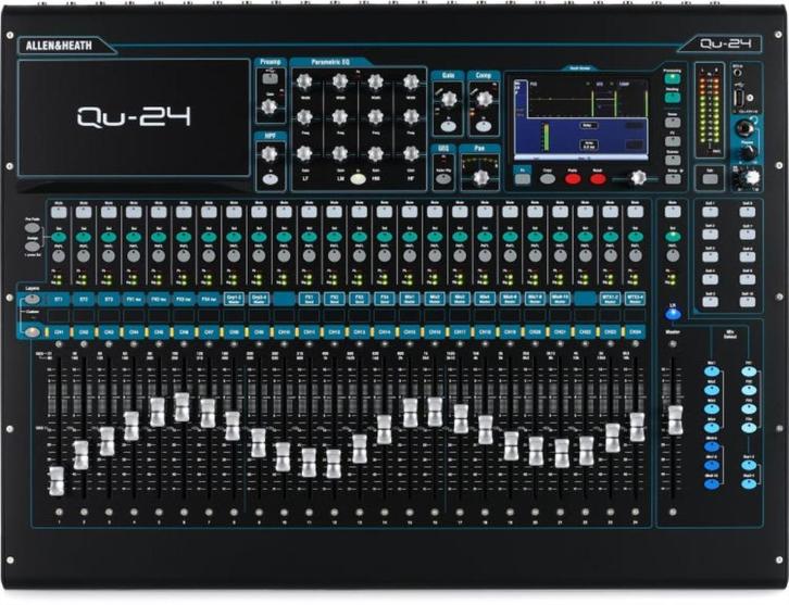 Allen & Heath QU-24 digitale mixer, Muziek en Instrumenten, Mengpanelen, Zo goed als nieuw, 20 kanalen of meer, Microfooningang
