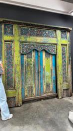 Groot groen kozijn / wandpaneel oud bouwmateriaal, Enlèvement ou Envoi, Neuf