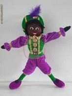 Authentieke Etos etalage zwarte Piet pop - 45cm, groen/paars, Verzenden