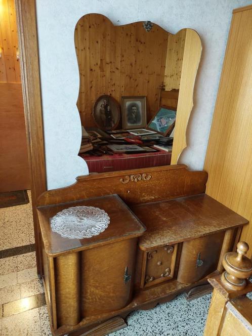 oude spiegelkast - zeer mooie spiegel - bolle deuren, Huis en Inrichting, Kasten | Overige, Gebruikt, Ophalen