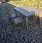 Tafel met 4 stoelen & kast & spiegel, Ophalen, Zo goed als nieuw