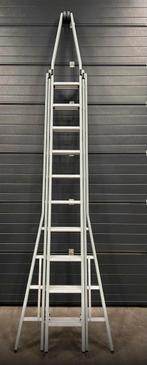 Dirks 3x8 puntladder., Doe-het-zelf en Bouw, Ophalen, Zo goed als nieuw, Ladder, Opvouwbaar of Inschuifbaar