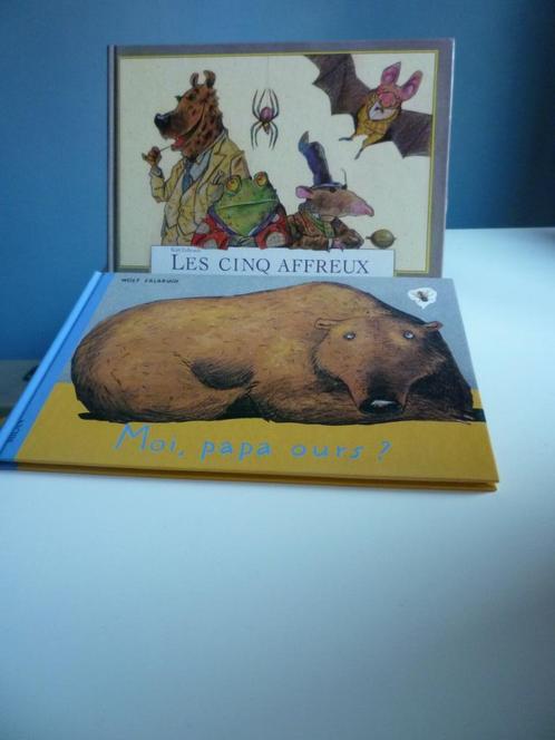 Wolf Erlbruch - Les cinq affreux - Moi, papa ours?, Boeken, Kinderboeken | Jeugd | onder 10 jaar, Zo goed als nieuw, Fictie algemeen