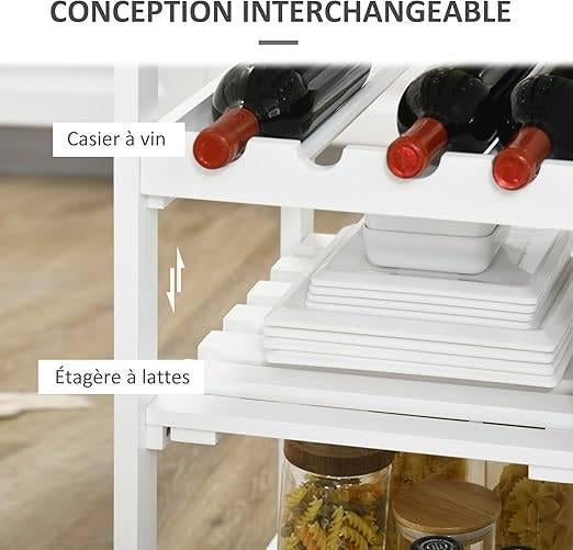 Chariot de cuisine | chariot de service | LIVRAISON GRATUITE, Neuf, -, -, HOMCOM