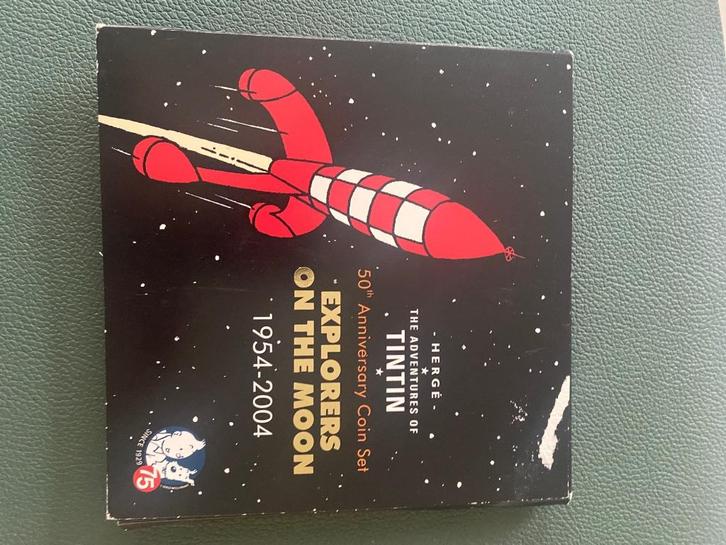50 th Anniversary coin set ‘explorers on the moon” Kuifje, Postzegels en Munten, Munten | Europa | Euromunten, Setje, Overige waardes