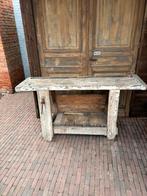 Oude houten werkbank, Ophalen
