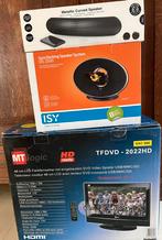 3 items: TV -luidspreker en luidspreker met oplader, Zo goed als nieuw, Ophalen