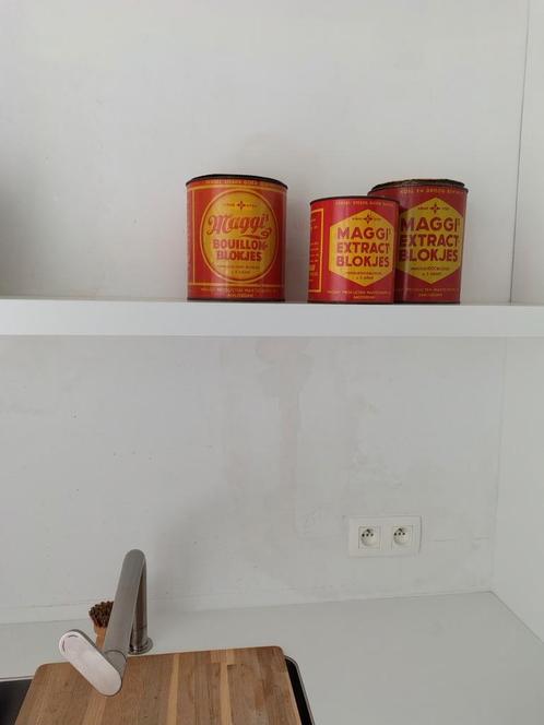 Blikken - Maggi - Keuken - Voorraad - Vintage, Huis en Inrichting, Woonaccessoires | Overige, Gebruikt, Ophalen of Verzenden