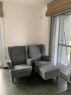 2 X Ikea strandmon met poef, Ophalen, Zo goed als nieuw