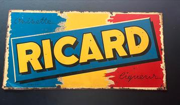 Metalen reclamebord Ricard beschikbaar voor biedingen