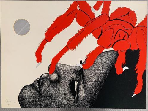Paul Van Hoeydonck - litho met collage, Antiek en Kunst, Kunst | Litho's en Zeefdrukken, Ophalen