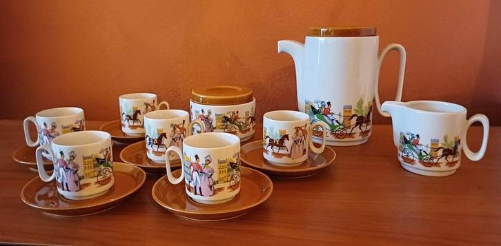 Italiaans koffie/thee - servies// jaren '60// Quality Street, Huis en Inrichting, Keuken | Servies, Ophalen of Verzenden