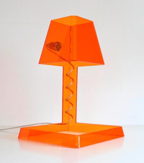 Plexi design lamp / lucite table lamp / Tafellamp, Huis en Inrichting, Lampen | Tafellampen, Zo goed als nieuw, Kunststof, Ophalen of Verzenden