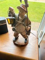 Kleine houten man met lantaarn, Antiek en Kunst, Kunst | Beelden en Houtsnijwerken, Ophalen
