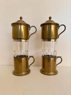 Zeer mooie oude verzilverde/koperen koffie- of theeset, Ophalen