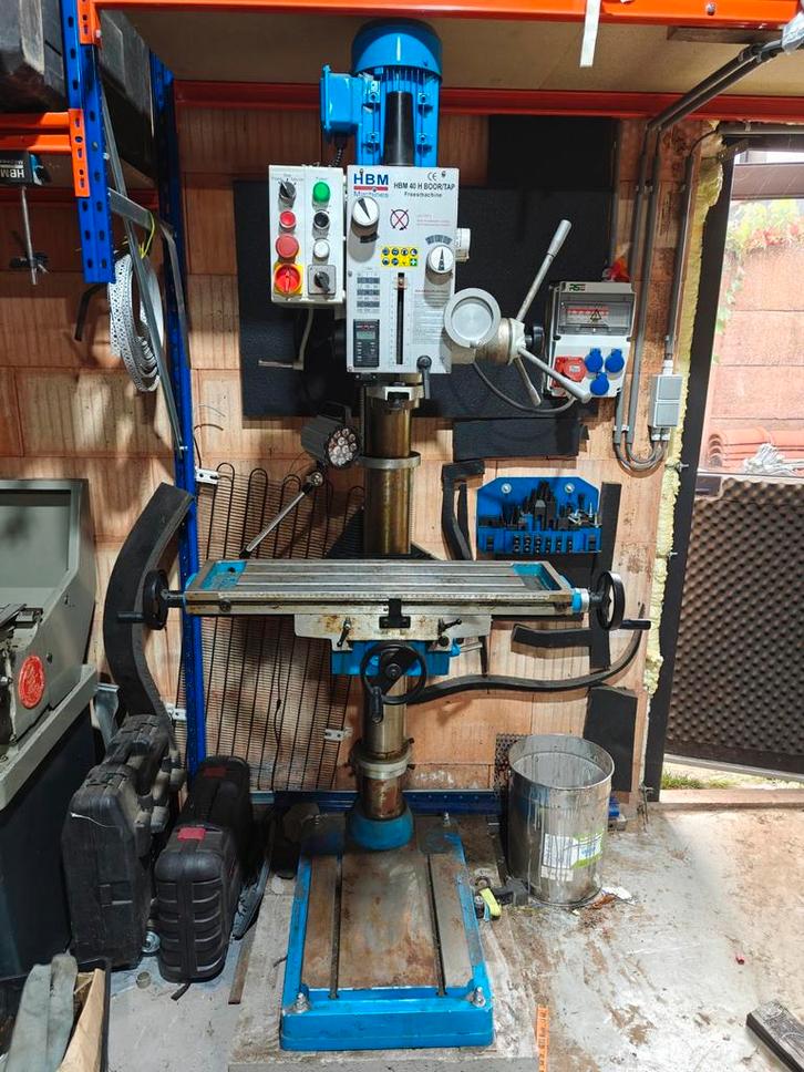 Tandwiel kolomboor HBM 40 H Boor/tap/frees, Doe-het-zelf en Bouw, Gereedschap | Boormachines, Zo goed als nieuw, Kolomboormachine