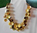 prachtige ketting gemaakt van 3 onregelmatige rijen, Ophalen of Verzenden, Nieuw, Groen