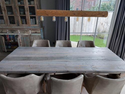 Eettafel + gratis stoelen, Huis en Inrichting, Tafels | Eettafels, Zo goed als nieuw, 50 tot 100 cm, 200 cm of meer, Vijf personen of meer