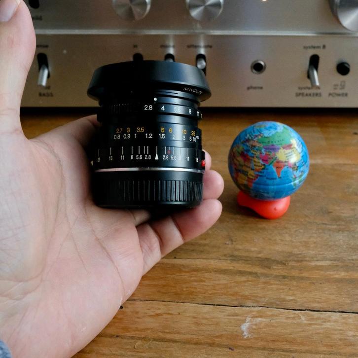 Minolta Rokkor /Leica M- 28mm f2.8. 160€, Audio, Tv en Foto, Fotocamera's Analoog, Gebruikt, Leica, Ophalen