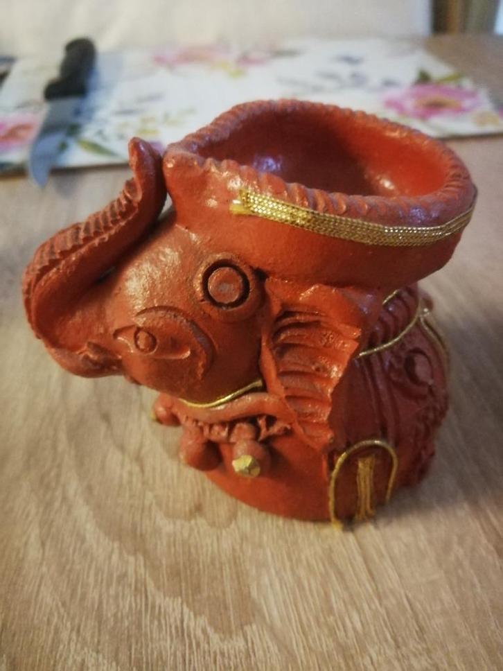 Indische theelichtenset - nieuw, Huis en Inrichting, Woonaccessoires | Kandelaars en Kaarsen, Nieuw, Kaars, Minder dan 25 cm, Overige materialen