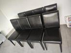 8 leren eetkamerstoelen (zeer goede staat), Huis en Inrichting, Ophalen of Verzenden, Zo goed als nieuw, Leer