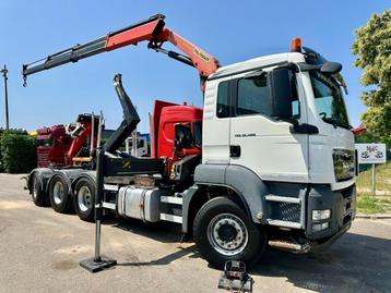 MAN TGS 35.400 8x4 TRIDEM HOOKLIFT T22 + CRANE PALFINGER PK  beschikbaar voor biedingen