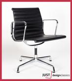 Vitra ea108 Zwart Leder Chroom Nieuw (voorraad:3), Ophalen of Verzenden, Zo goed als nieuw, Zwart