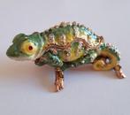 Anno 1925 geëmailleerde koper miniatuur opbergdoosje Iguana, Verzenden