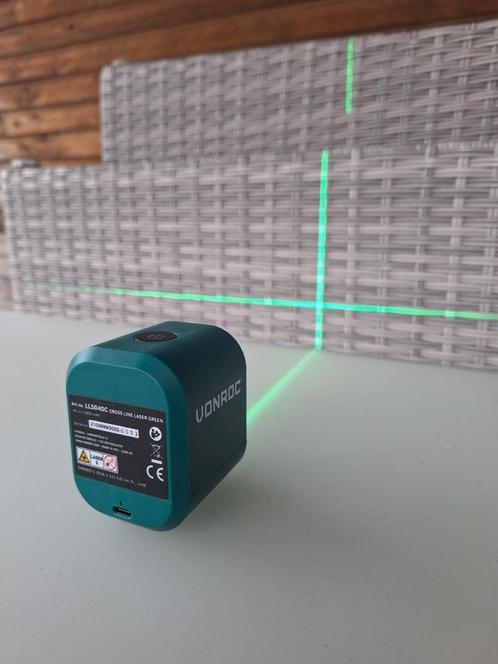VONROC Kruislijnlaser 4V groen  (accu), Doe-het-zelf en Bouw, Gereedschap | Machine-onderdelen en Toebehoren, Nieuw, Ophalen of Verzenden